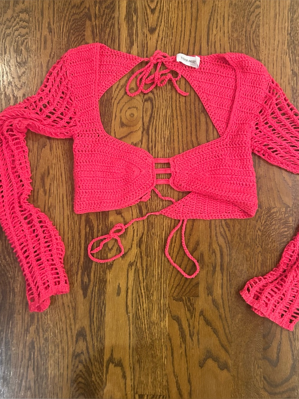 Tiger Mist Hot Pink Crochet Top